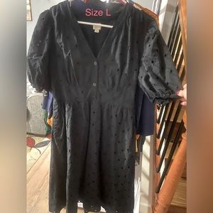 Black dress long size L